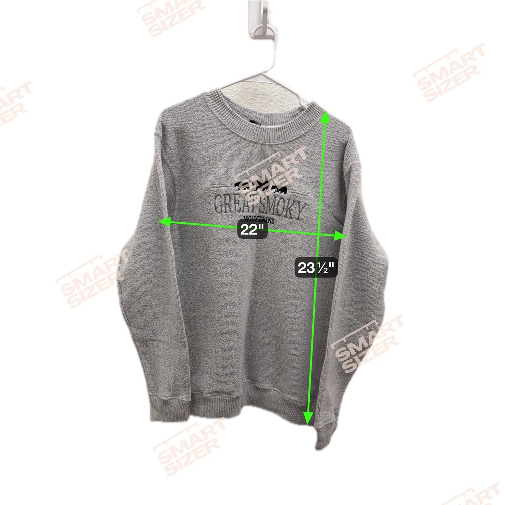 VTG‎ Great Smoky Mountains Bear Embroidered Gray Fleece Sweatshirt Mens Large - Picture 5 of 5